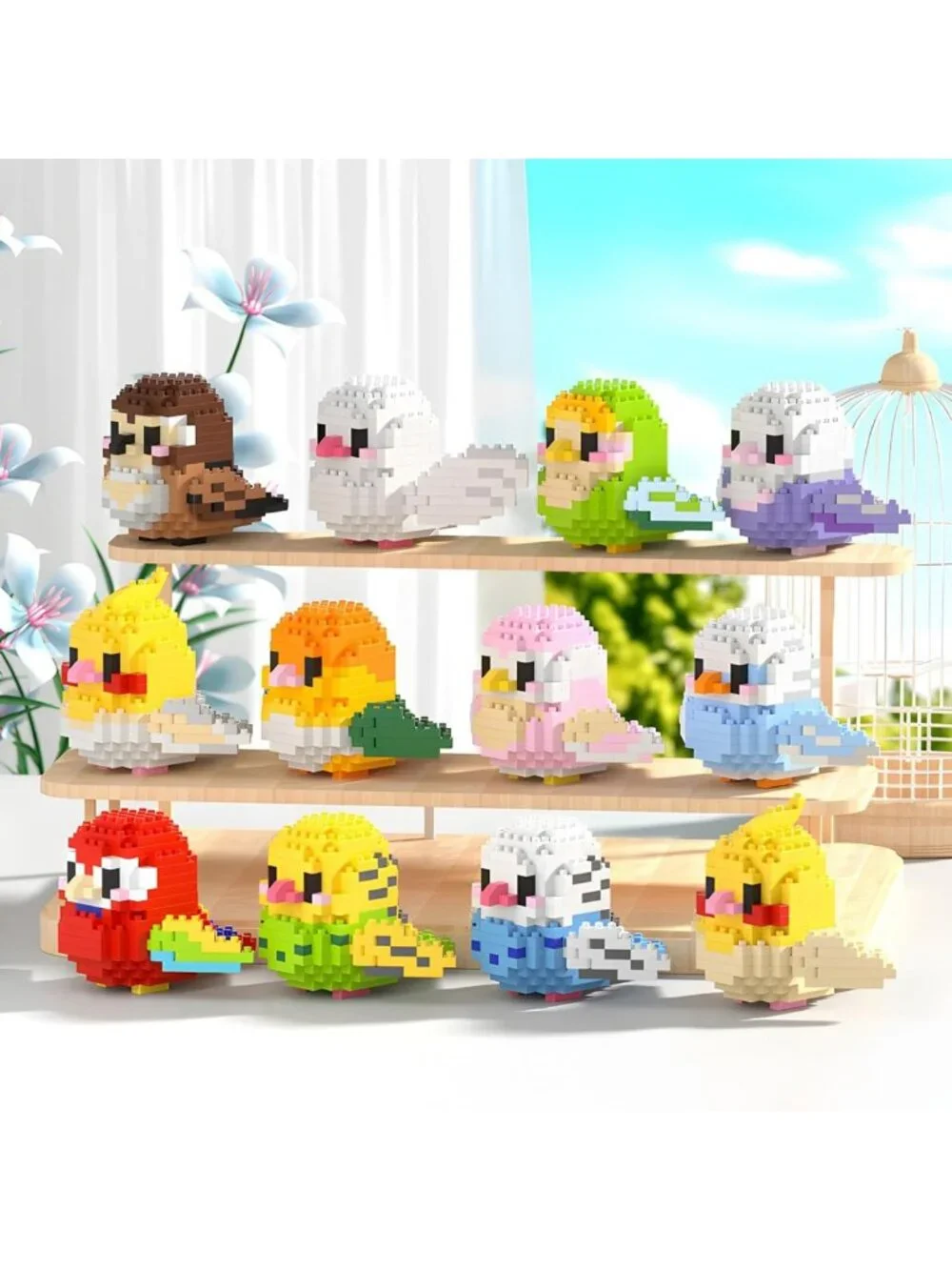 Micro Mini Parrots Building Block Set | Animal Model Kits for Kids | 6 Boxes